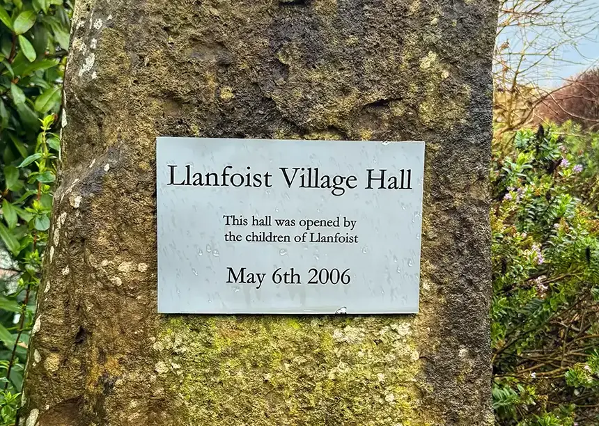Opening Stone Llanfoist Village